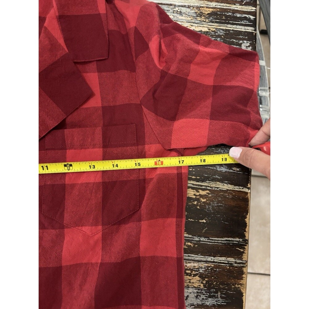 Tuckernuck Poppy Red Checkered Josie Women’s Shirt XS Career Tailored Business - Picture 7 of 11